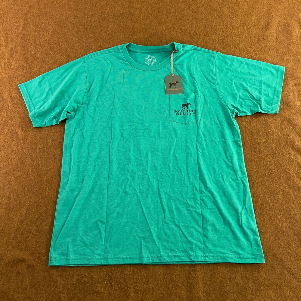 Southern Point Co Mens Large Green Golf Graphic Pocket T-Shirt NWT